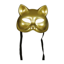 Zlatá maska mačka PVC